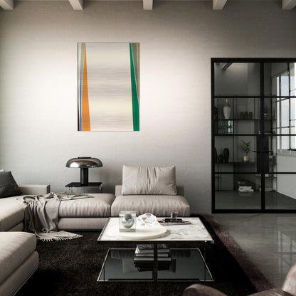 Open White Center - 1974 - Larry Zox Brushed Aluminum Print - 70x100 cm / 28x40 inches | Larry Zox Aluminum Print | Larry Zox Prints