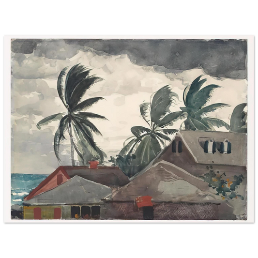 Winslow Homer - HURRICANE BAHAMAS 1898  75x100 cm / 30x40inches Fine Art Poster