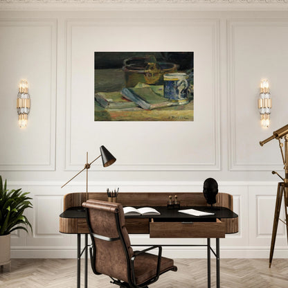 STILL LIFE WITH BOOKS 1895 - Henri Matisse Brushed Aluminum Print - 70x100 cm / 28x40 inches | Henri Matisse Aluminum Print | Henri Matisse Prints