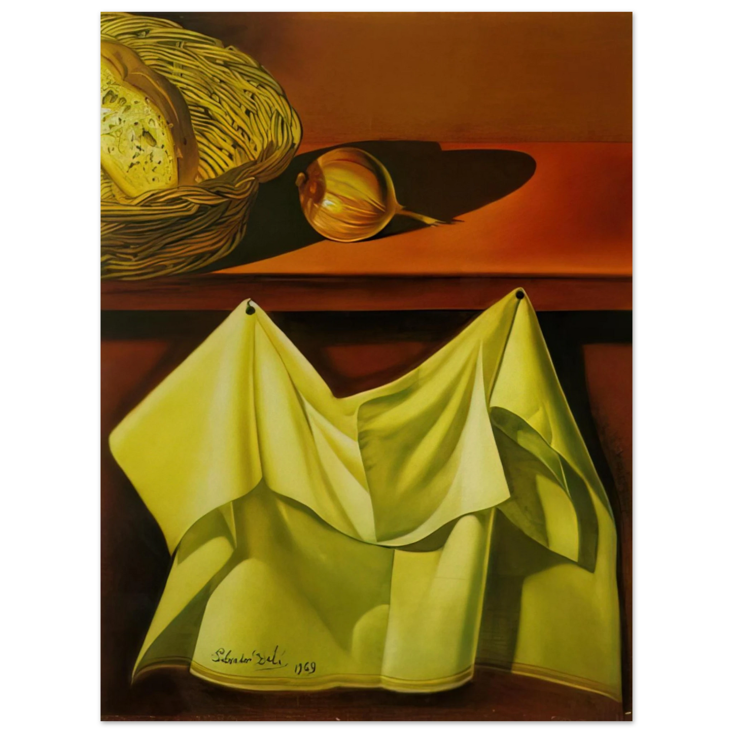 Salvador Dali - UNTITLED STILL LIFE WITH WHITE CLOTH  75x100 cm / 30x40inches Fine Art Poster