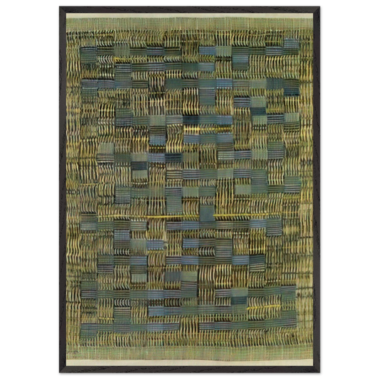 TIKAL 1958 - Anni Albers 70x100 cm / 28x40 inches Framed Art Print – Black Wooden Frame