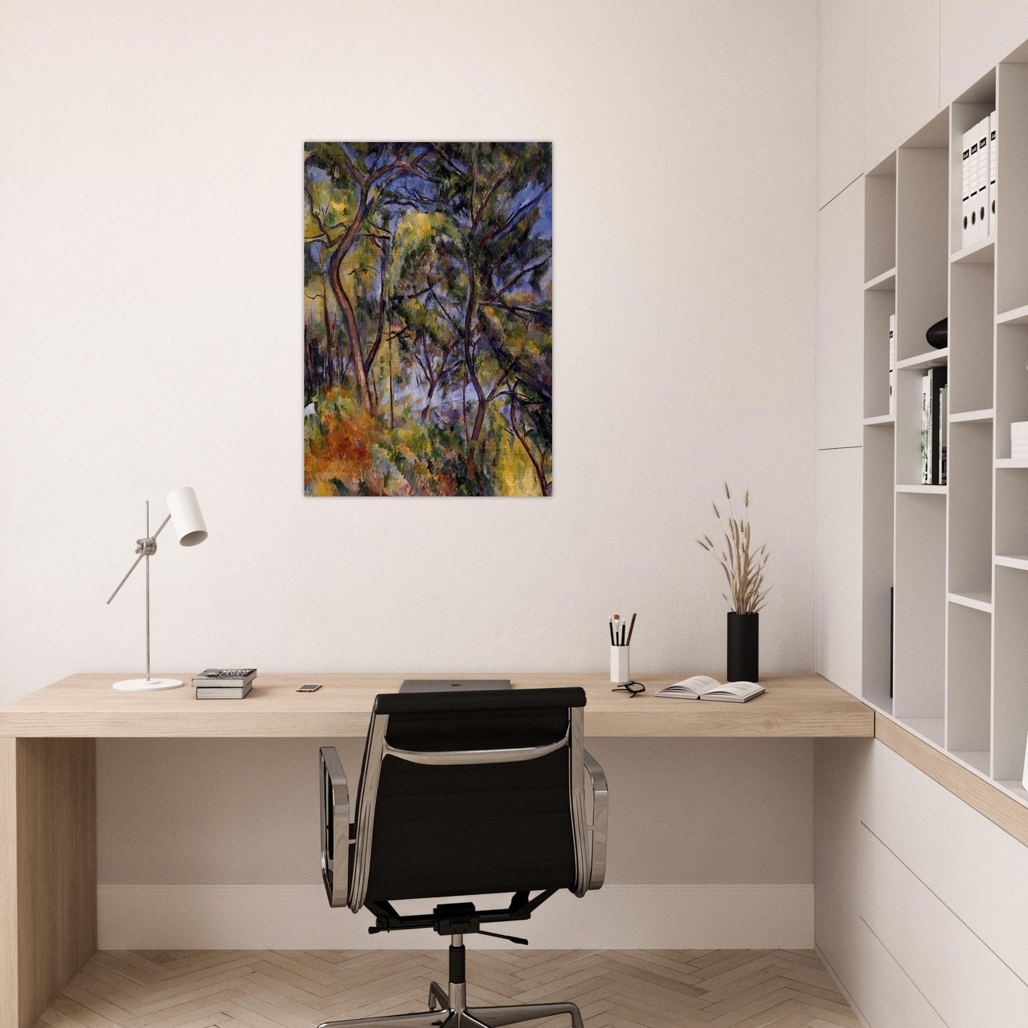 Forest - Paul Cézanne Brushed Aluminum Print - 70x100 cm / 28x40 inches | Paul Cézanne Aluminum Print | Paul Cézanne Prints