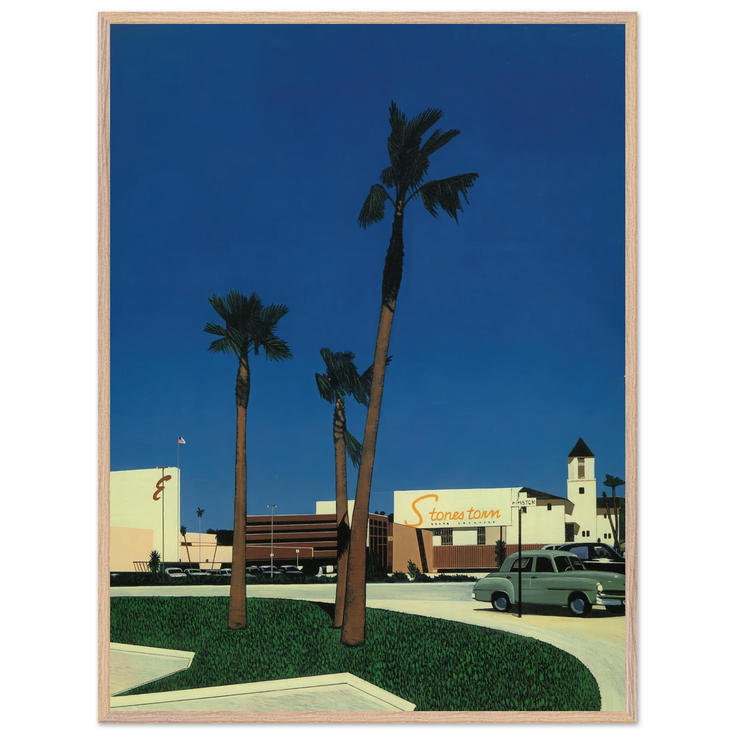 Hiroshi Nagai - In the beginning IV Mall Wall Art - 30x40 cm / 12x16 inches - Premium Wooden Framed Poster With Fine Art Paper - White frame