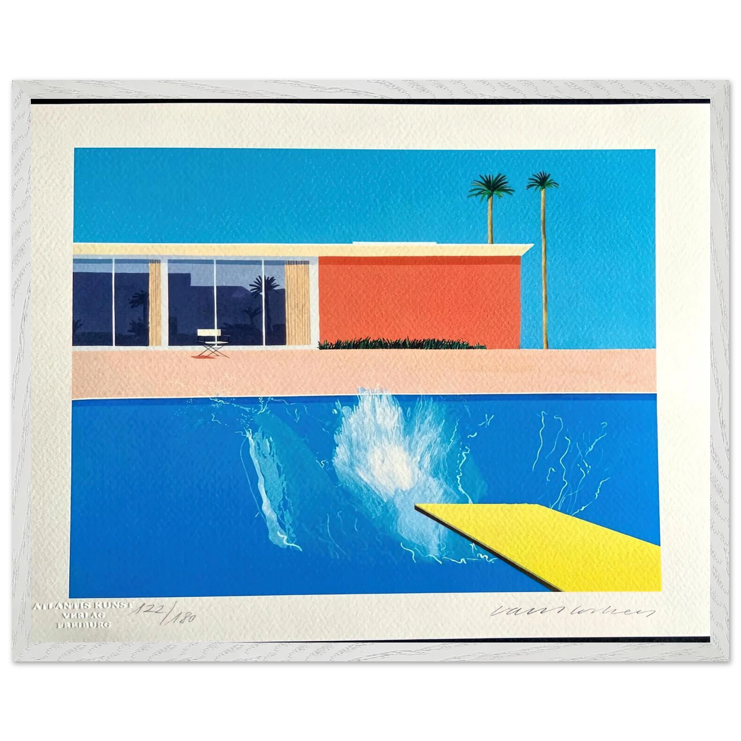 David Hockney - David Hockney Wall art - 15x20 cm / 6x8 inches - Premium Wooden Framed Poster With Fine Art Paper-canvas - Wood frame