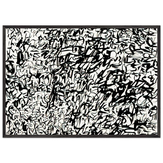 UNTITLED 1978 2 N2 - Keith Haring 70x100 cm / 28x40 inches Framed Art Print – Black Wooden Frame | Keith Haring Art For Sale