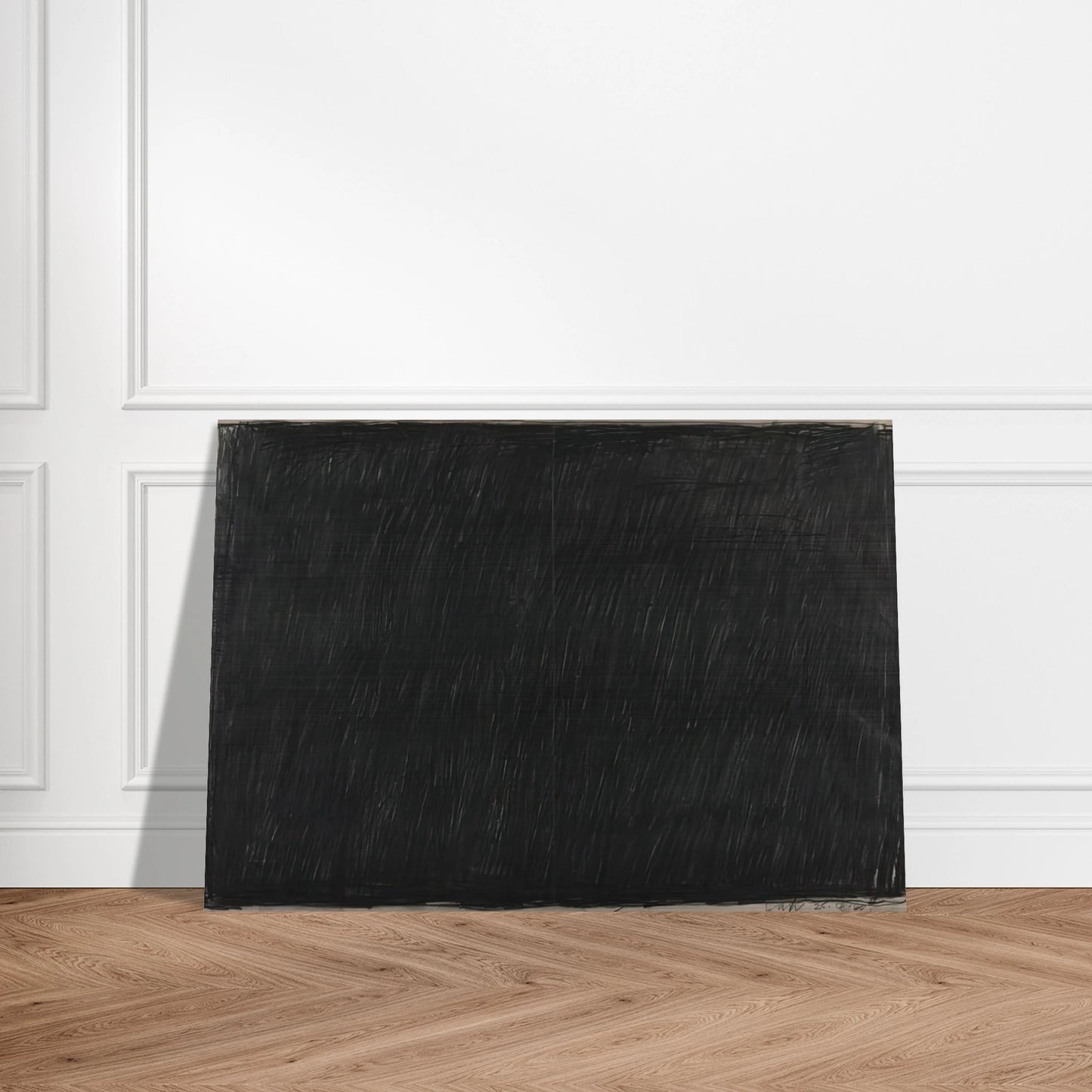Drawing 25.4.60 - 1960 - Bob Law Brushed Aluminum Print - 70x100 cm / 28x40 inches | Bob Law Aluminum Print | Bob Law Prints