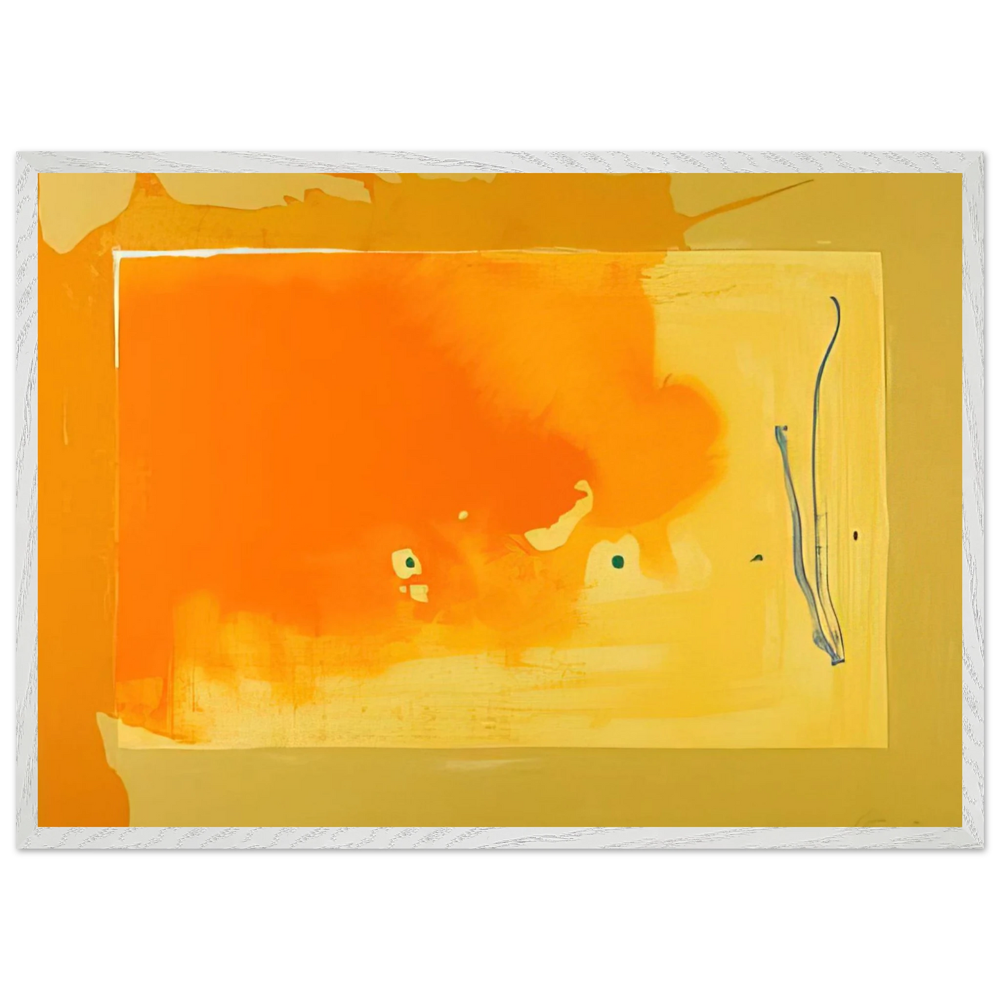 Helen Frankenthaler - Bilbao - 1998 Wall art - 45x60 cm / 18x24 inches - Premium Wooden Framed Poster With Fine Art Paper-canvas - White frame