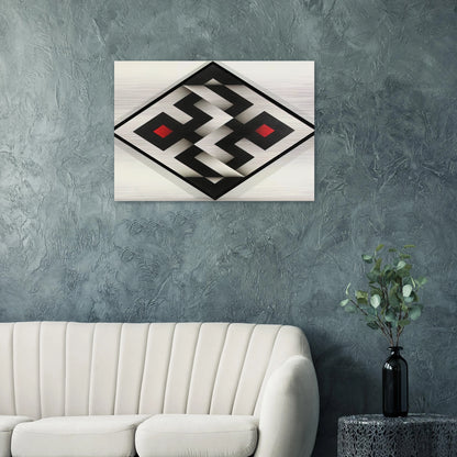 Ibawabi - 1975 - Omar Rayo Brushed Aluminum Print - 70x100 cm / 28x40 inches | Omar Rayo Aluminum Print | Omar Rayo Prints