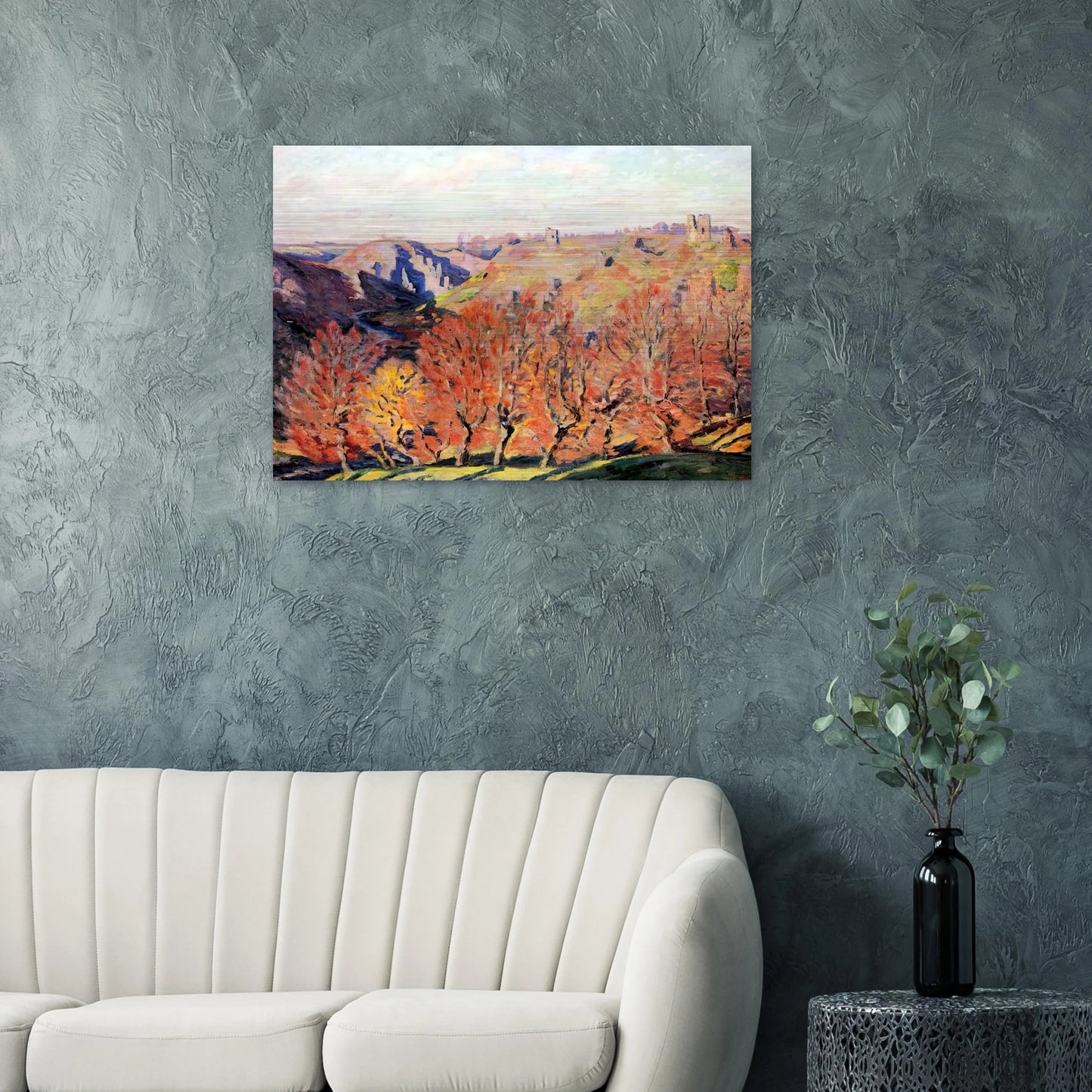 Les Ruines a Crozant - 1897 - Armand Guillaumin Brushed Aluminum Print - 70x100 cm / 28x40 inches | Armand Guillaumin Aluminum Print | Armand Guillaumin Prints