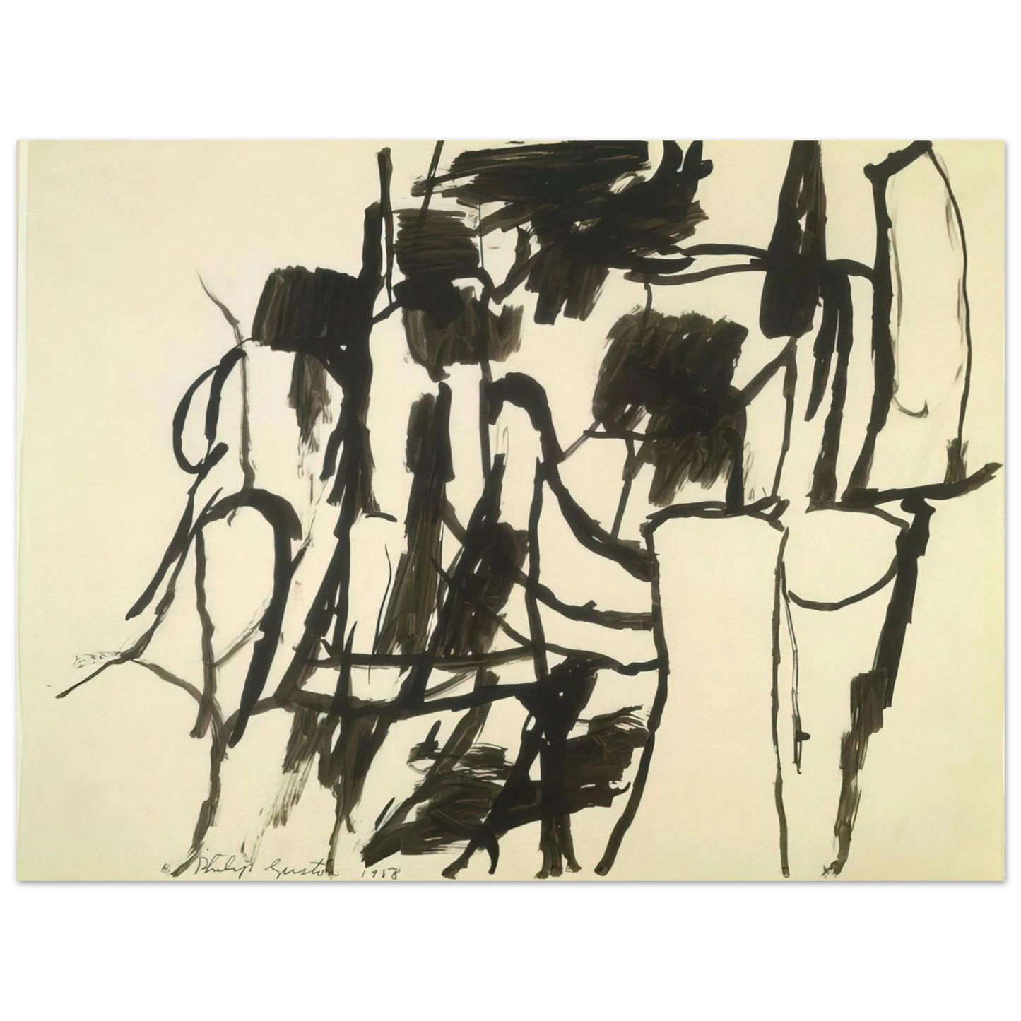 Philip Guston - UNTITLED 4  75x100 cm / 30x40inches Fine Art Poster