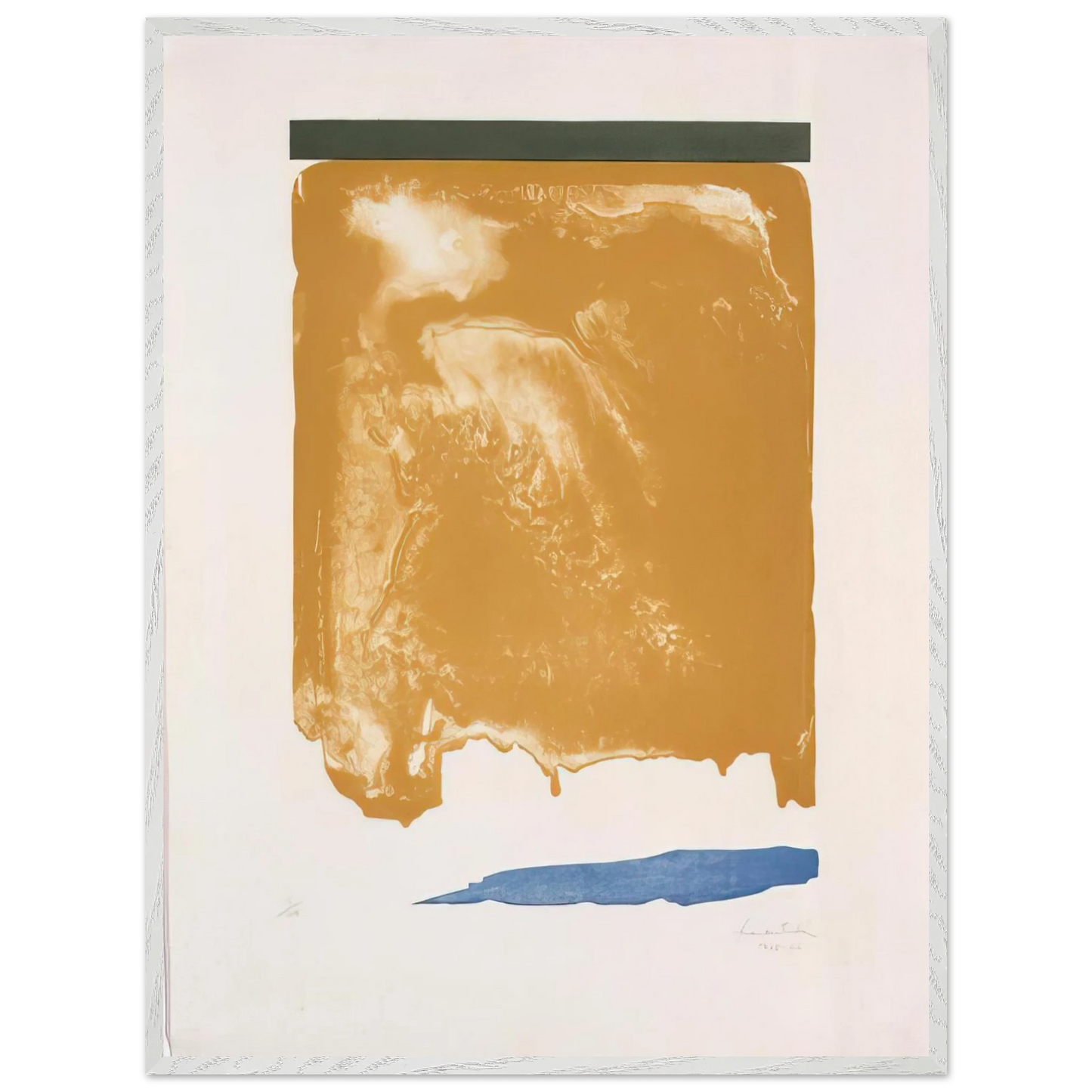 Helen Frankenthaler - Persian Garden - 1966 Wall art - 50x70 cm / 20x28 inches - Premium Wooden Framed Poster With Fine Art Paper-canvas - White frame
