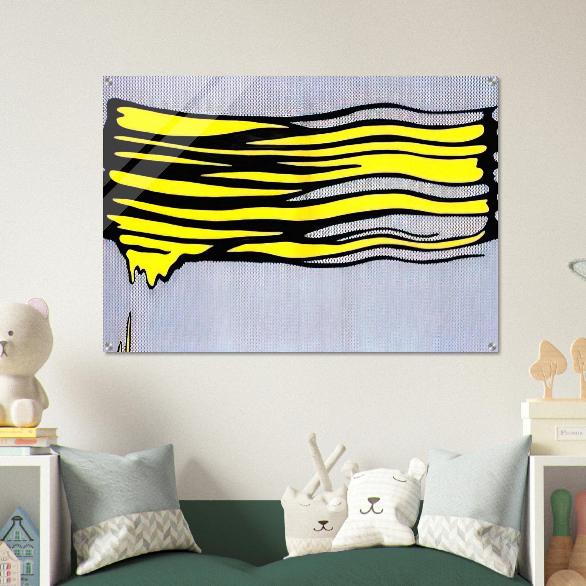 YELLOW BRUSHSTROKE II 1965 - Roy Lichtenstein Acrylic Print - 70x100 cm / 28x40″ inches
