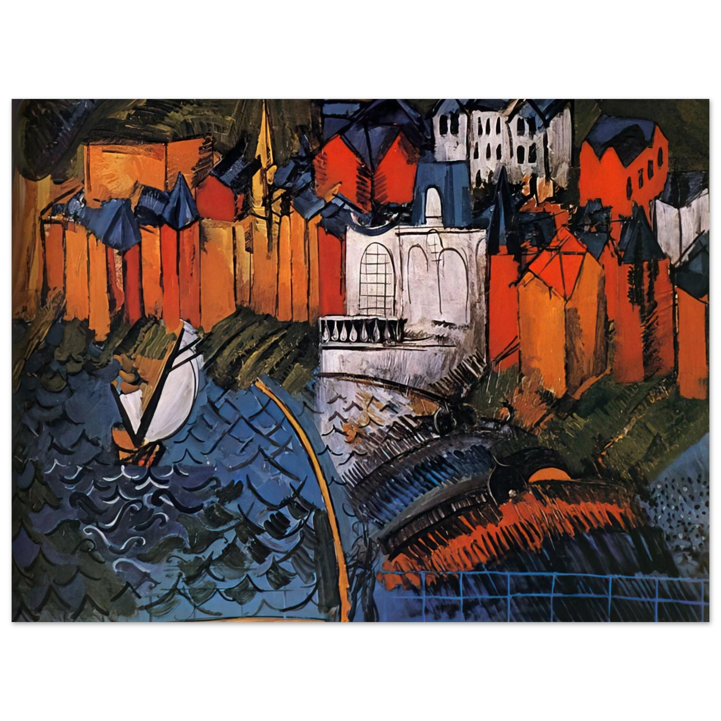 Raoul Dufy - SAILBOAT AT SAINTE ADRESSE 1912  75x100 cm / 30x40inches Fine Art Poster