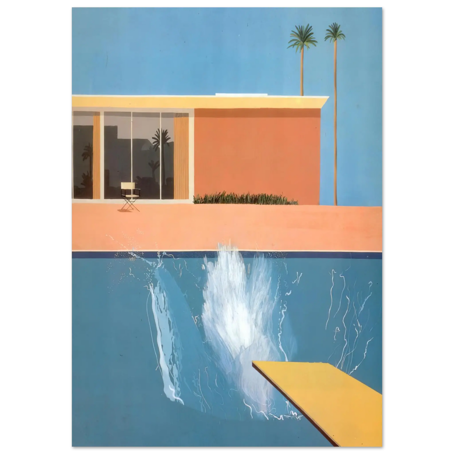 David Hockney - David Hockney Wall art - 15x20 cm / 6x8 Inches - Premium Wooden Framed Poster With Fine Art Paper - Wood frame