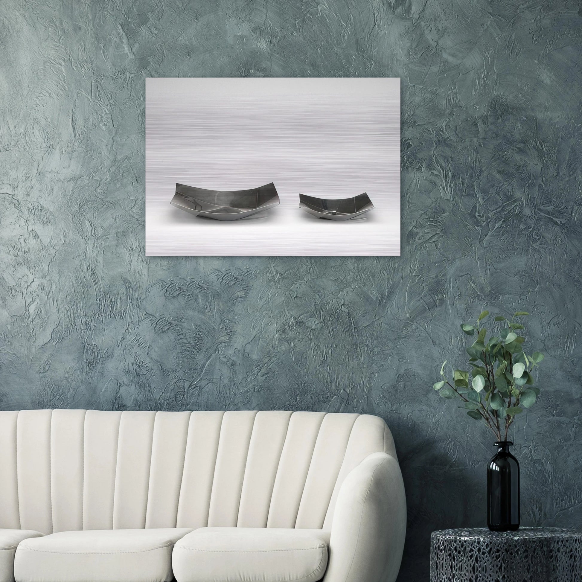 Maldive Tray - 1960 - Bruno Munari Brushed Aluminum Print - 70x100 cm / 28x40 inches | Bruno Munari Aluminum Print | Bruno Munari Prints