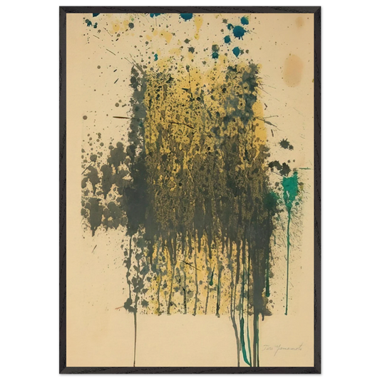 UNTITLED ABSTRACT N1 - Taro Yamamoto 70x100 cm / 28x40 inches Framed Art Print – Black Wooden Frame