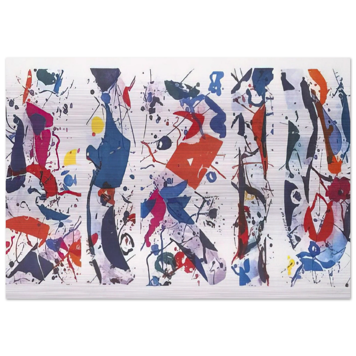 The Five Continents - Sam Francis Brushed Aluminum Print - 70x100 cm / 28x40 inches | Sam Francis Aluminum Print | Sam Francis Prints