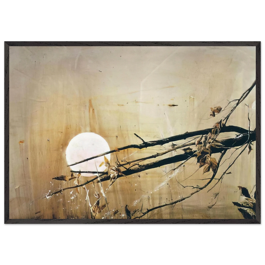 FULL MOON 1980 N1 - Andrew Wyeth 70x100 cm / 28x40 inches Framed Art Print – Black Wooden Frame