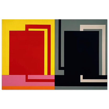 Double Elvis - 1990 - Peter Halley Art Prints - 100x150 cm / 40x60″ inches | Peter Halley Poster | Peter Halley Prints