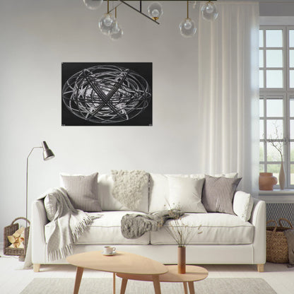 CONCENTRIC RINDS - MC Escher Brushed Aluminum Print - 70x100 cm / 28x40 inches | MC Escher Aluminum Print | MC Escher Prints