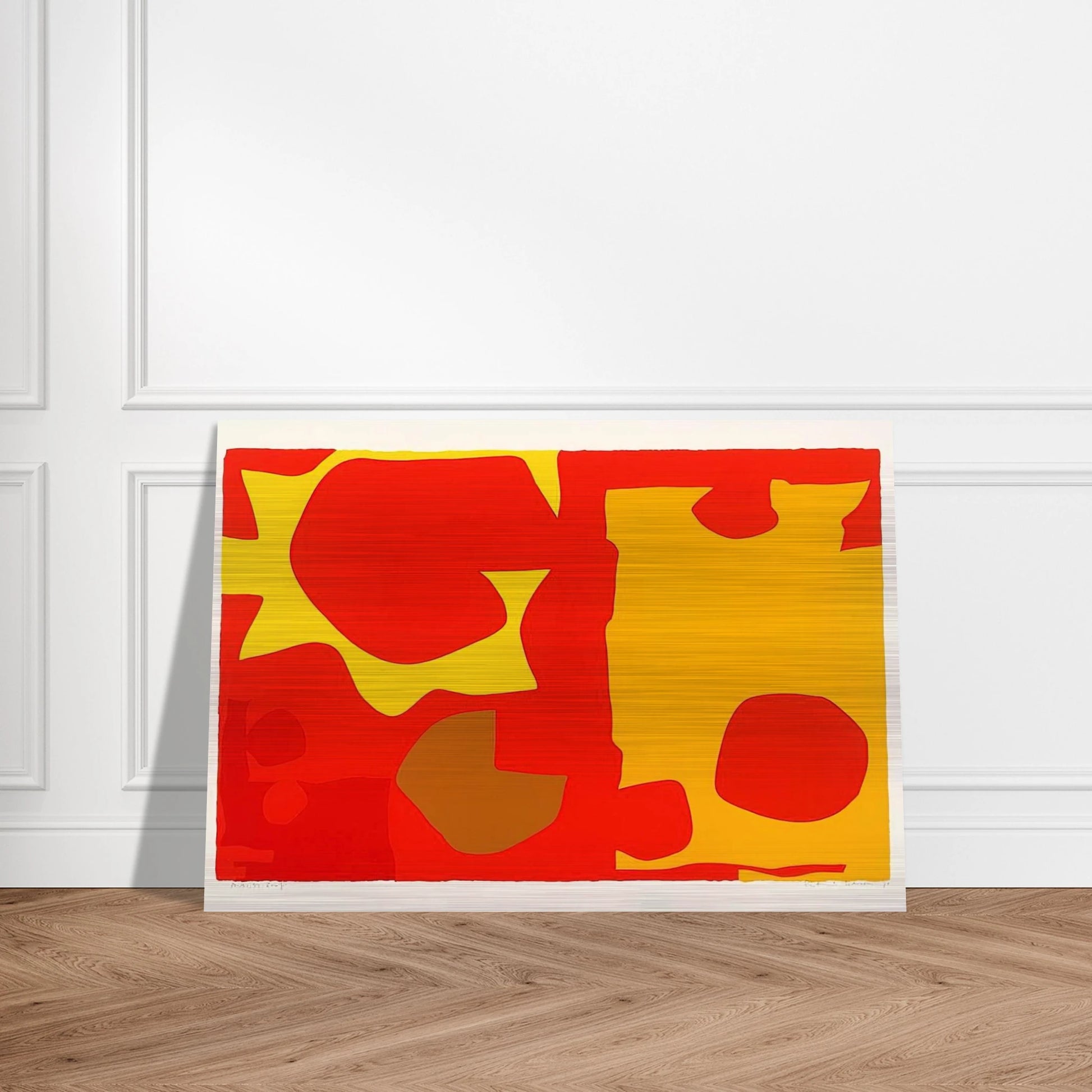 Six in Light Orange with Red in Yellow - 1970 - Patrick Heron Brushed Aluminum Print - 70x100 cm / 28x40 inches | Patrick Heron Aluminum Print | Patrick Heron Prints