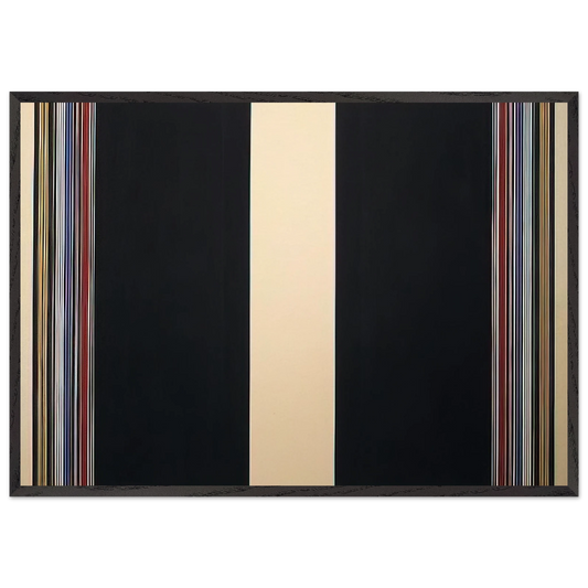 Untitled - 1985 N2 - Gene Davis 70x100 cm / 28x40 inches Framed Art Print – Black Wooden Frame