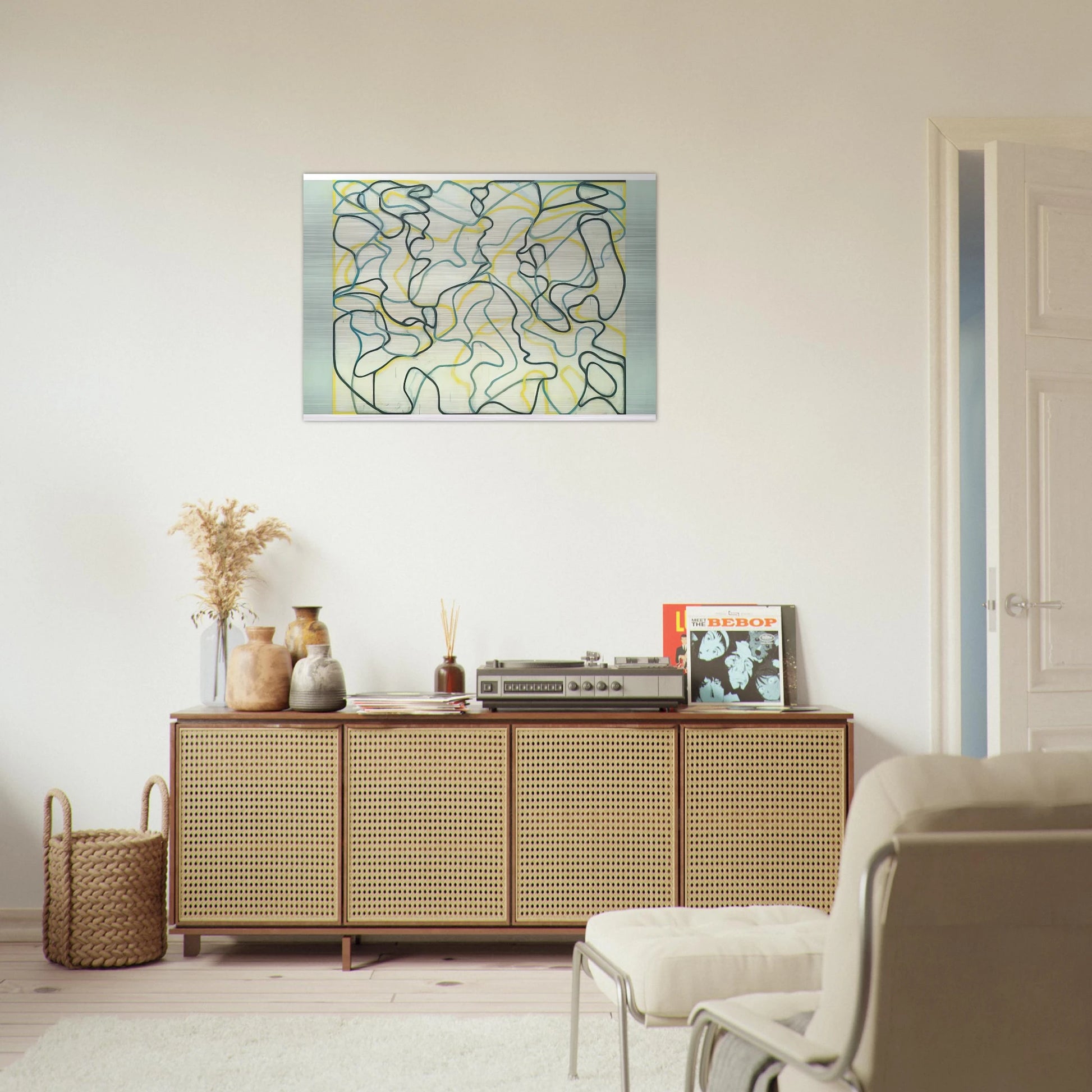 Second Letter Zen Spring - 2009 - Brice Marden Brushed Aluminum Print - 70x100 cm / 28x40 inches | Brice Marden Aluminum Print | Brice Marden Prints