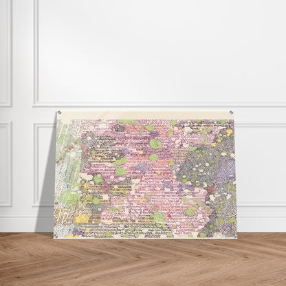 I Part of Sabine D Region, Southwest Mare Tranquilitatis from Lithographs Based on Geologic Maps of Lunar Orbiter and Apollo Landing Sites - 1972 - Nancy Graves Acrylic Print - 70x100 cm / 28x40″ inches | Nancy Graves Wall Art | Nancy Graves Prints