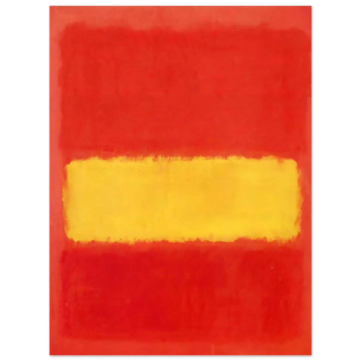 Mark Rothko - Yellow band - 1956 Wall Art - 30x40 cm / 12x16 inches - Premium Wooden Framed Poster With Fine Art Paper-canvas - White frame