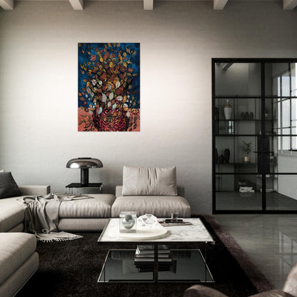 Le Bouquet de Feuilles - Naïve Art Primitivism - Seraphine Louis Brushed Aluminum Print - 70x100 cm / 28x40 inches | Seraphine Louis Aluminum Print | Seraphine Louis Prints