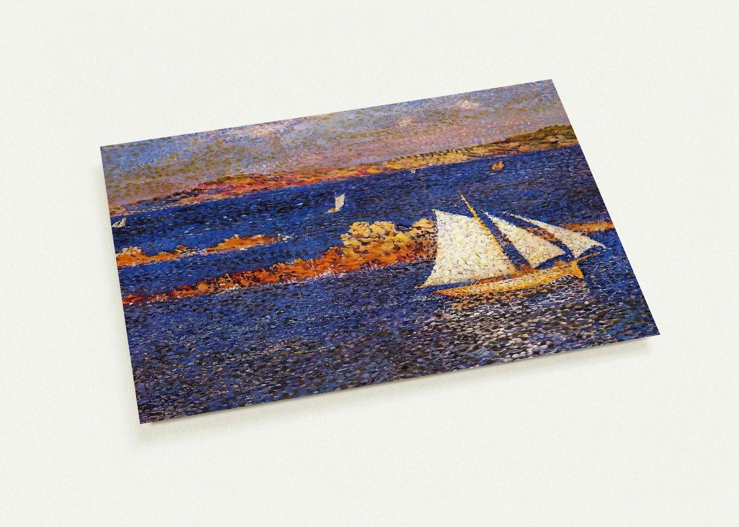 NEAR THE ROCKS OF PER KIRIDEC 1889 By Theo van Rysselberghe Pack of 10 Post Cards | Theo van Rysselberghe Post Cards | A6 (10.5 x 14.8 cm) - 4.1 x 5.8 inches