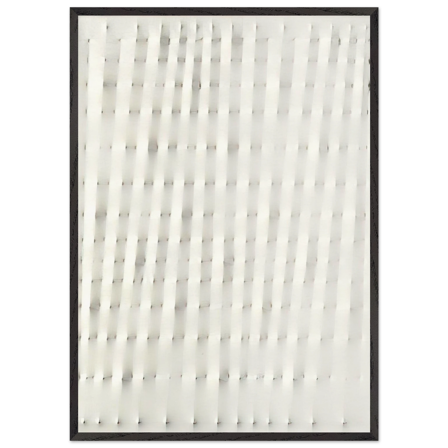 Superficie Bianca - 1985 - Enrico Castellani 70x100 cm / 28x40 inches Framed Art Print – Black Wooden Frame