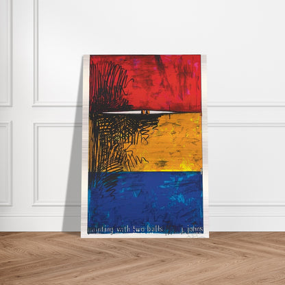 PAINTING WITH TWO BALLS ULAE 87 - Jasper Johns Brushed Aluminum Print - 70x100 cm / 28x40 inches | Jasper Johns Aluminum Print | Jasper Johns Prints
