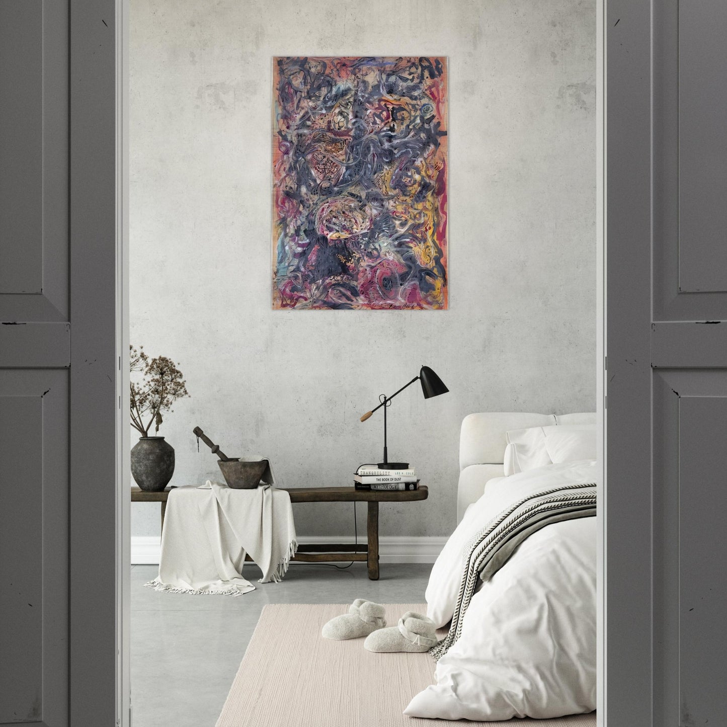 PATTERN - Jackson Pollock Brushed Aluminum Print - 70x100 cm / 28x40 inches | Jackson Pollock Aluminum Print | Jackson Pollock Prints