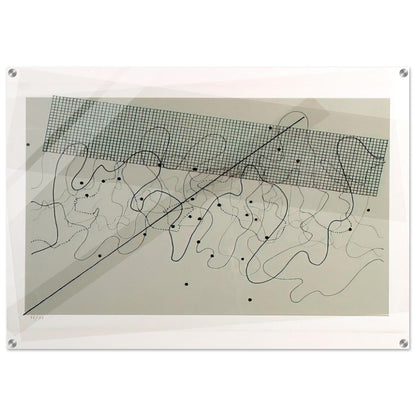 Fontana Mix Light Grey - 1981 - John Cage Acrylic Print - 70x100 cm / 28x40″ inches | John Cage Wall Art | John Cage Prints
