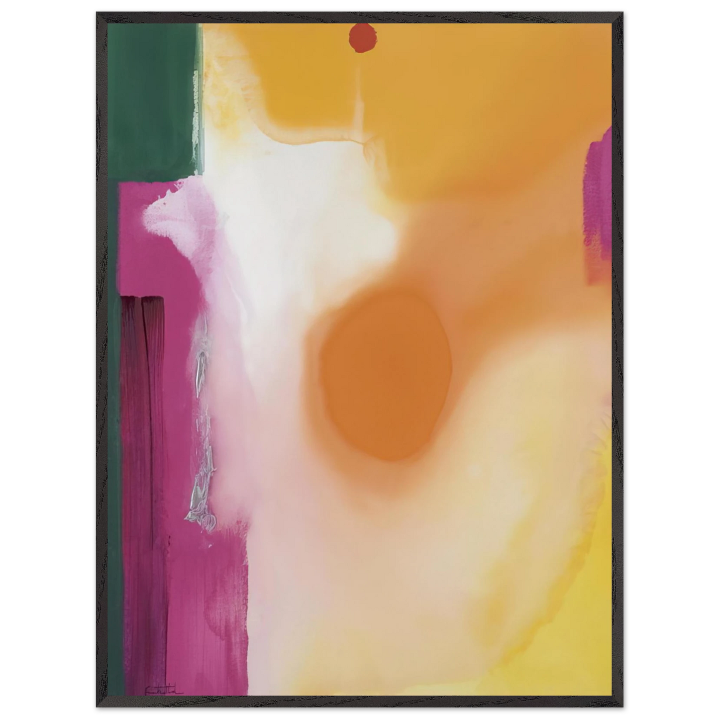 Helen Frankenthaler - Bullseye - 1989 Wall art - 30x40 cm / 12x16 inches - Premium Wooden Framed Poster With Fine Art Paper-canvas - Wood frame