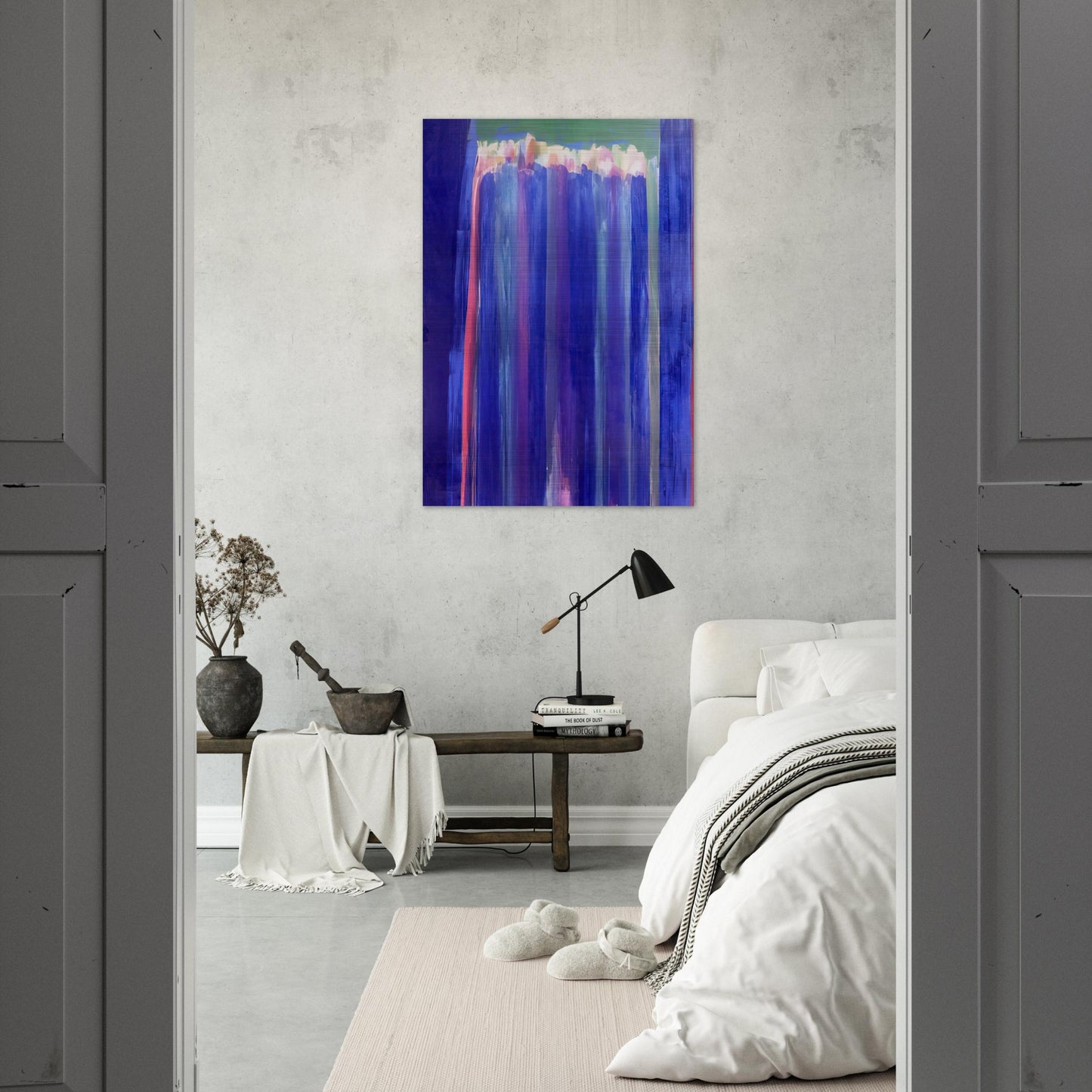 Marine Mystery - 1972 - Ronnie Landfield Brushed Aluminum Print - 70x100 cm / 28x40 inches | Ronnie Landfield Aluminum Print | Ronnie Landfield Prints