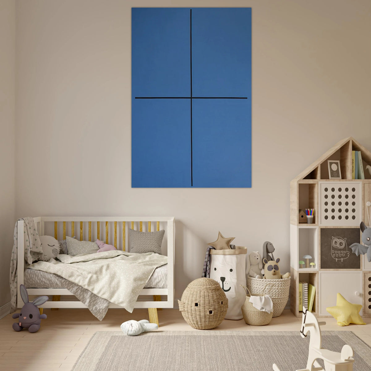 Event in Blue - 1994 - Leon Polk Smith Art Prints - 100x150 cm / 40x60″ inches | Leon Polk Smith Poster | Leon Polk Smith Prints
