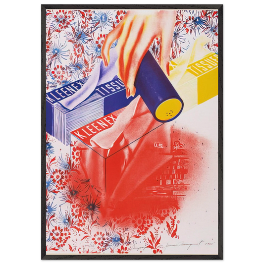 Campaign - James Rosenquist 70x100 cm / 28x40 inches Framed Art Print – Black Wooden Frame