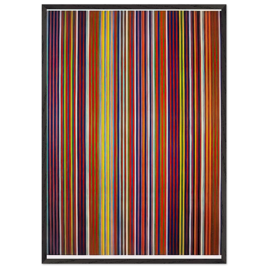 Untitled - 1964 N2 - Gene Davis 70x100 cm / 28x40 inches Framed Art Print – Black Wooden Frame