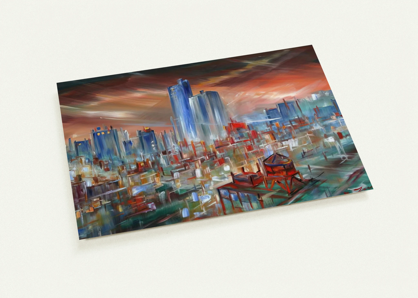 Big City By Konrad Zuse Pack of 10 Post Cards | Konrad Zuse Post Cards | A6 (10.5 x 14.8 cm) - 4.1 x 5.8 inches
