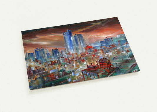 Big City By Konrad Zuse Pack of 10 Post Cards | Konrad Zuse Post Cards | A6 (10.5 x 14.8 cm) - 4.1 x 5.8 inches