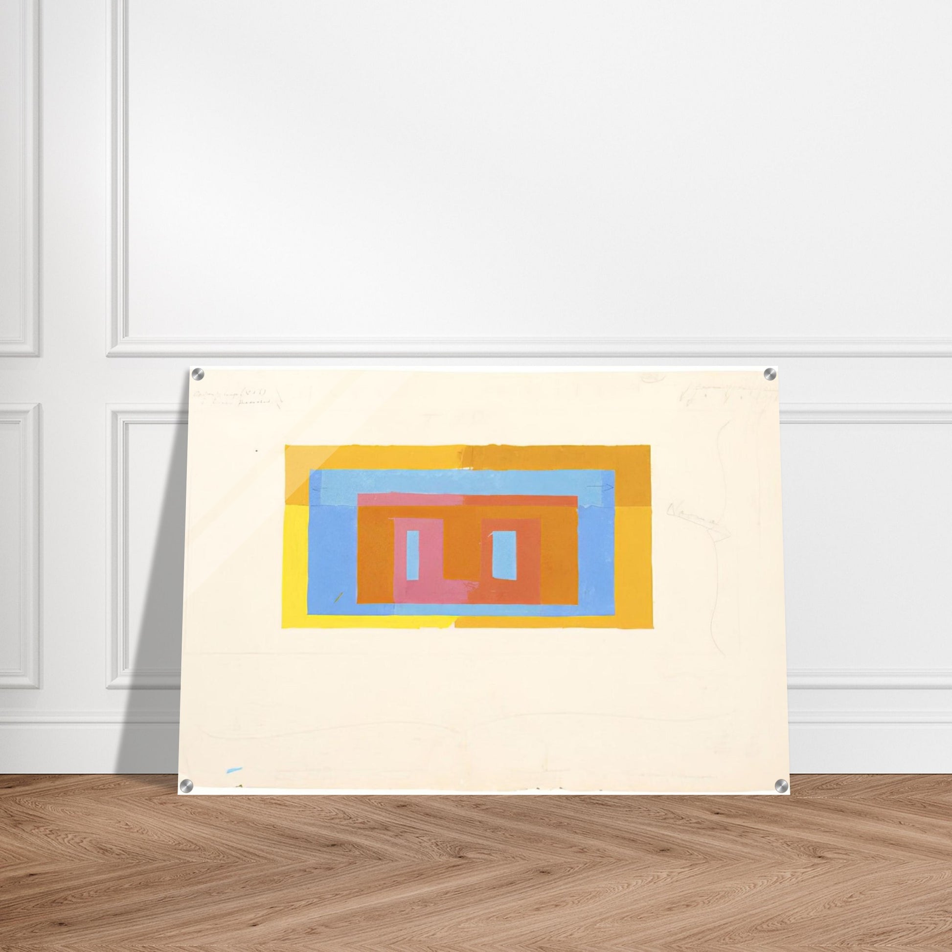 VARIANT ADOBE - Josef Albers Acrylic Print - 70x100 cm / 28x40″ inches