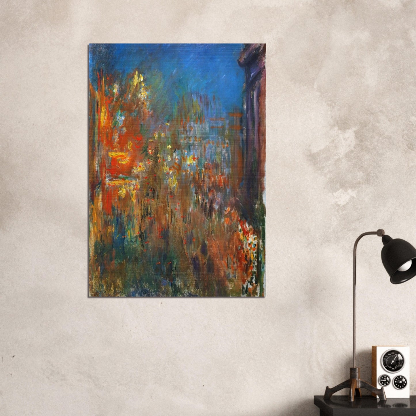 Leicester Square at Night - claude monet Brushed Aluminum Print - 70x100 cm / 28x40 inches | claude monet Aluminum Print | claude monet Prints