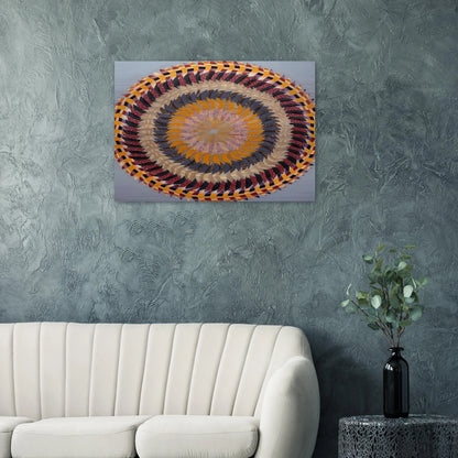 Golden Pinwheel - 1979 - Miriam Schapiro Brushed Aluminum Print - 70x100 cm / 28x40 inches | Miriam Schapiro Aluminum Print | Miriam Schapiro Prints