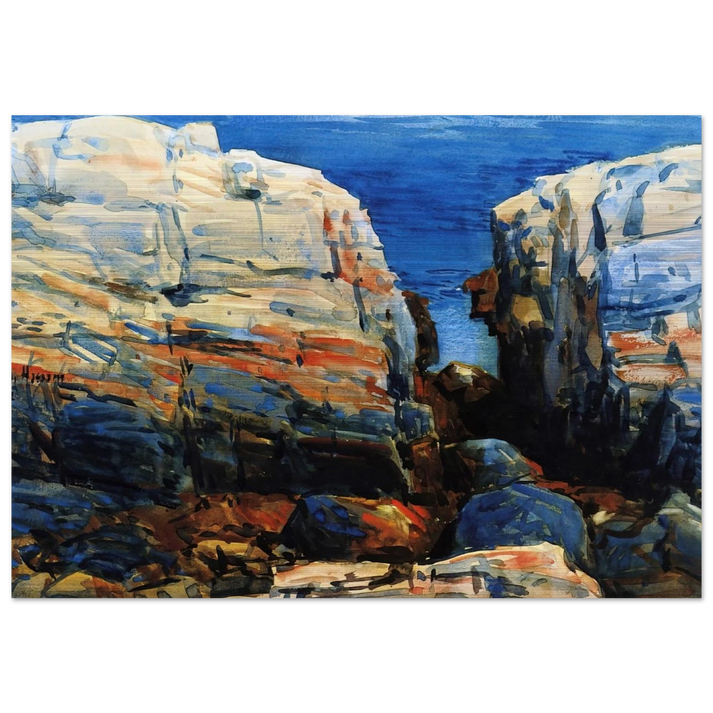The Gorge, Appledore - Childe Hassam Brushed Aluminum Print - 70x100 cm / 28x40 inches | Childe Hassam Aluminum Print | Childe Hassam Prints