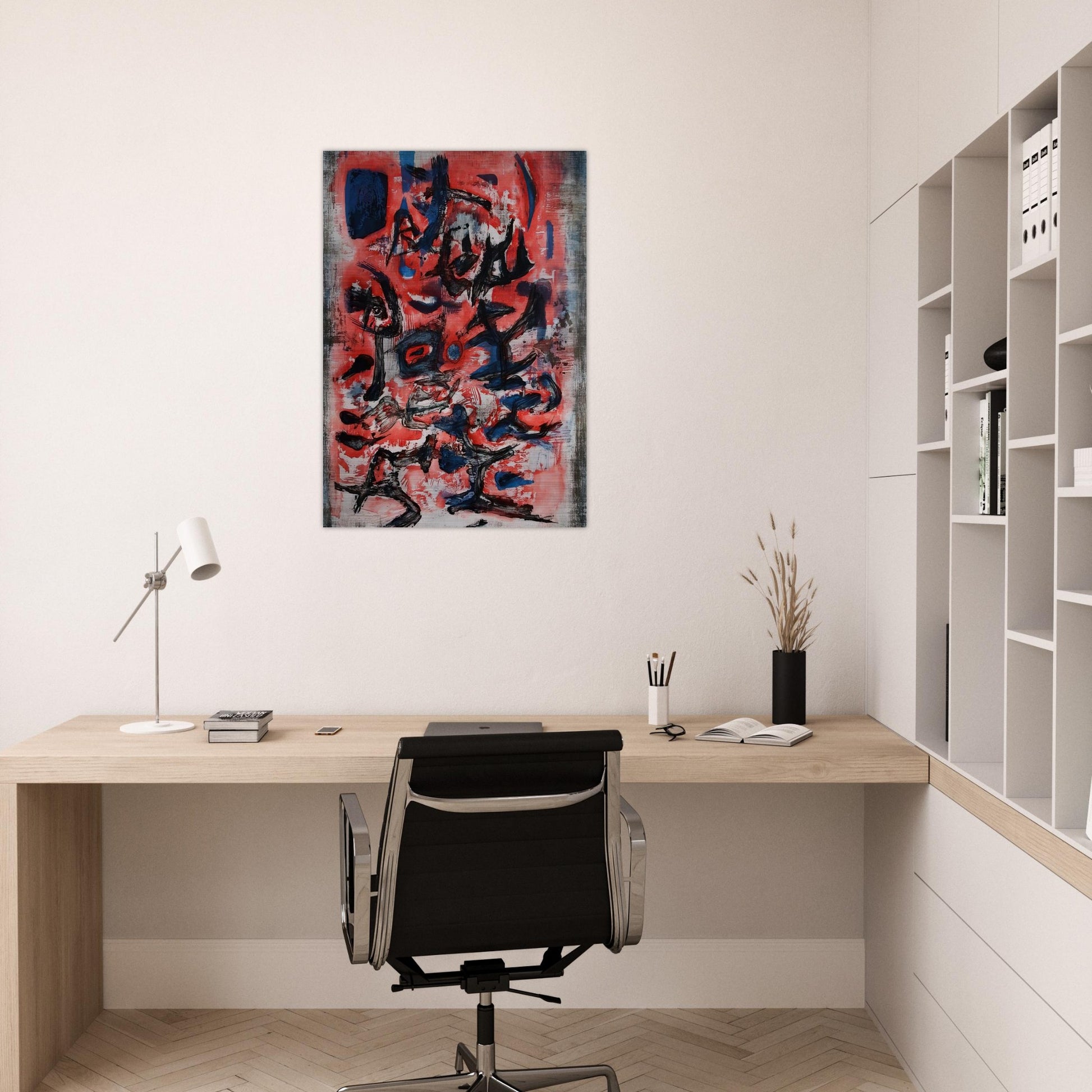 SIGNES EN MOUVEMENT 1957 - Zao Wou-Ki Brushed Aluminum Print - 70x100 cm / 28x40 inches | Zao Wou-Ki Aluminum Print | Zao Wou-Ki Prints