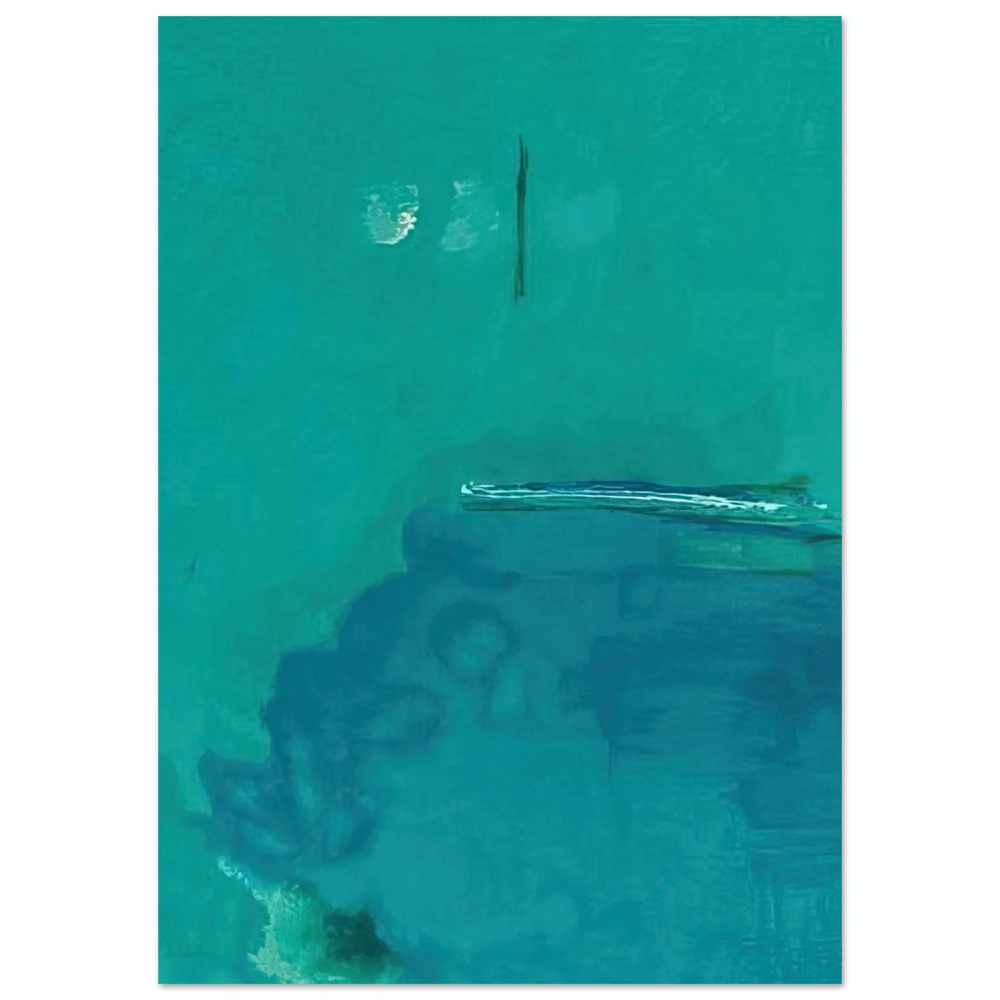 Helen Frankenthaler - Contentment Island - 2004 Wall art - A1 (59.4 x 84.1  cm) - Premium Wooden Framed Poster With Fine Art Paper-canvas - Black frame