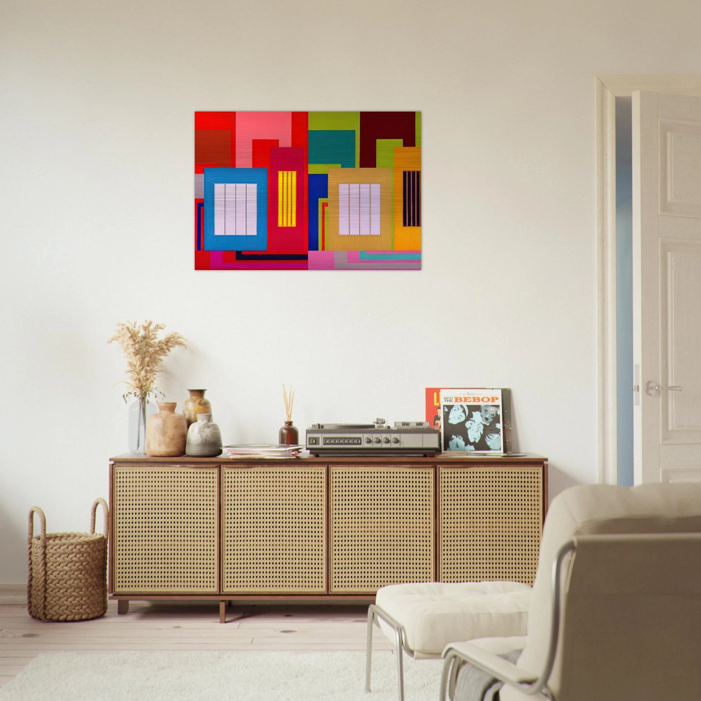 Super Size - 2000 - Peter Halley Brushed Aluminum Print - 70x100 cm / 28x40 inches | Peter Halley Aluminum Print | Peter Halley Prints