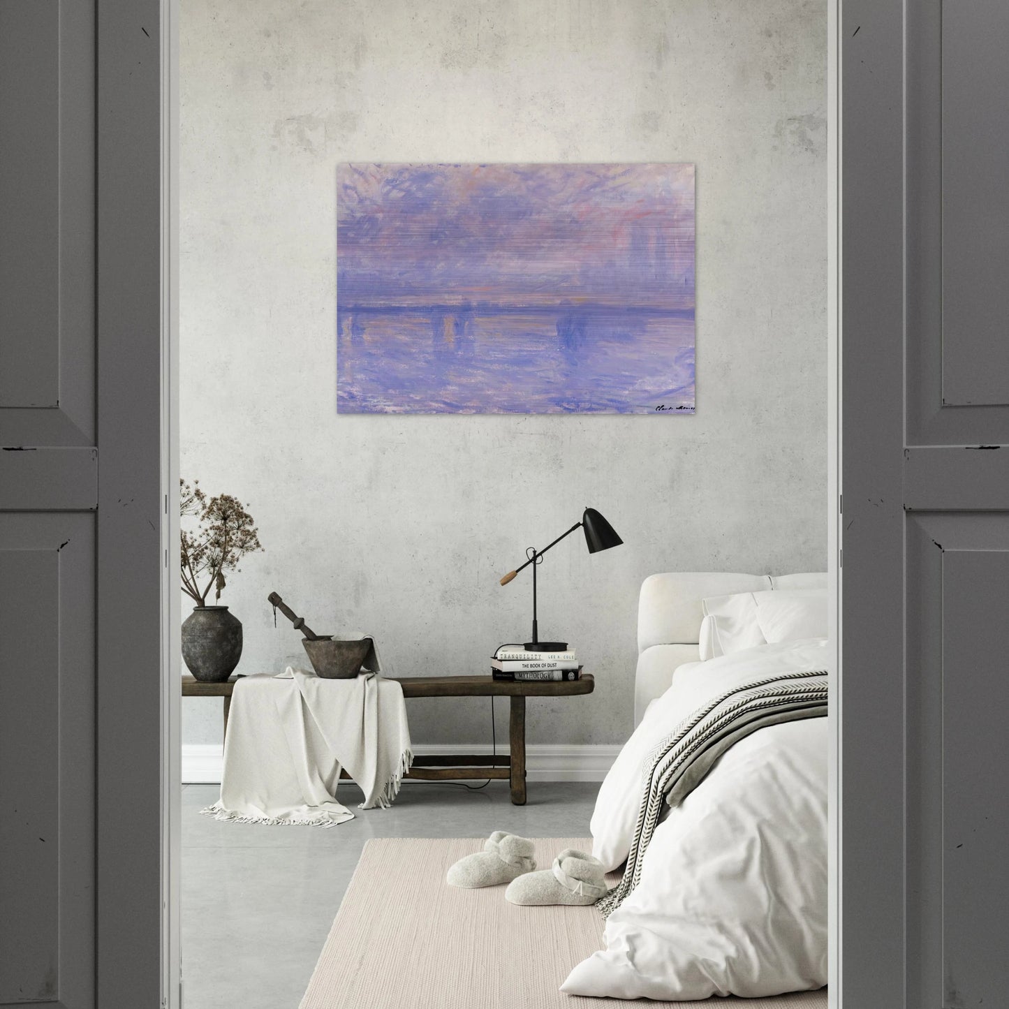 Charing Cross Bridge 09 - claude monet Brushed Aluminum Print - 70x100 cm / 28x40 inches | claude monet Aluminum Print | claude monet Prints